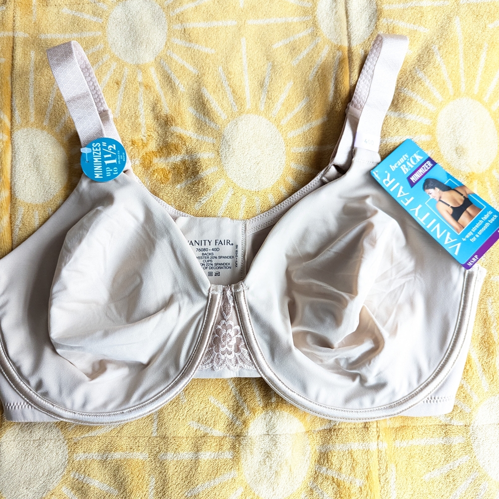 Vanity Fair Back Minimizer Bra 40D NWT